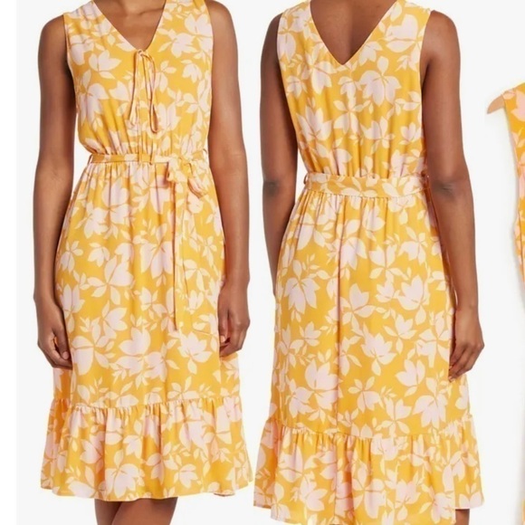 Collective Concepts Dresses & Skirts - Collective Concepts NWT Tie Neck Floral Midi Dress Size S